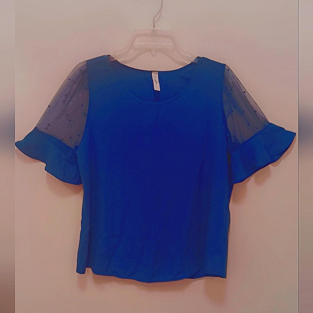 Elegant Blue Women's Top